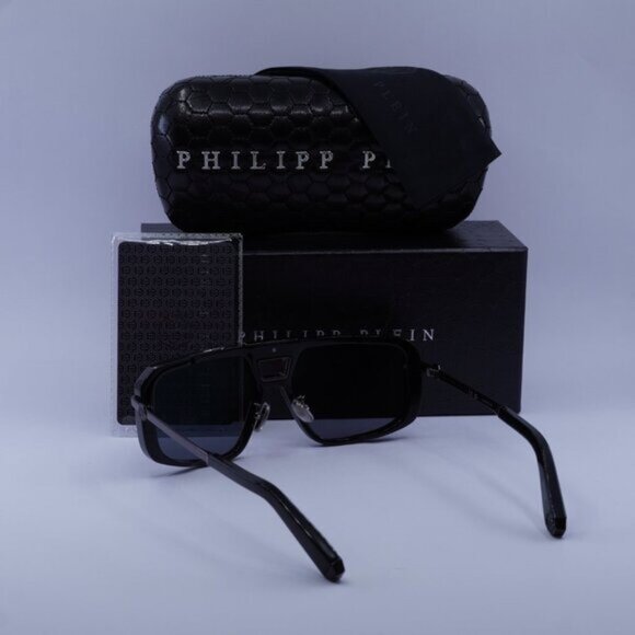 Philipp Plein SPP008M 700X Aviator Sunglasses – Black/Grey - Picture 5 of 10